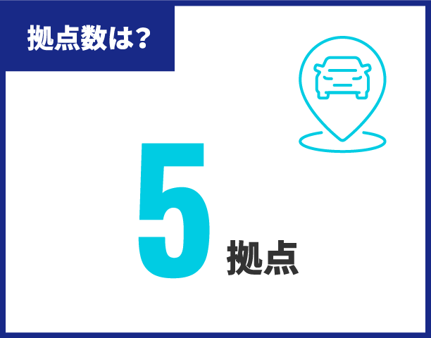 拠点数は？:5拠点